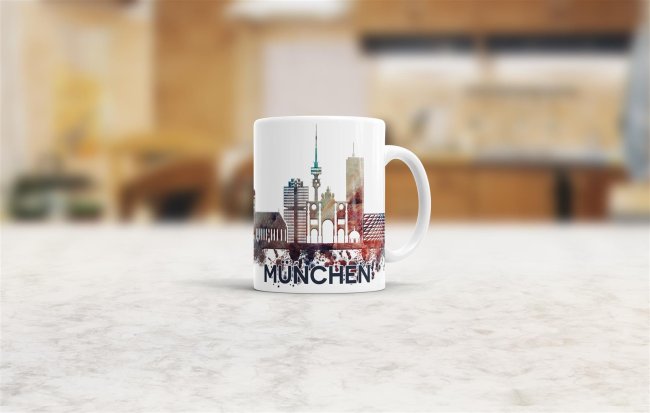 Tassendruck München Skyline Tiefpreis