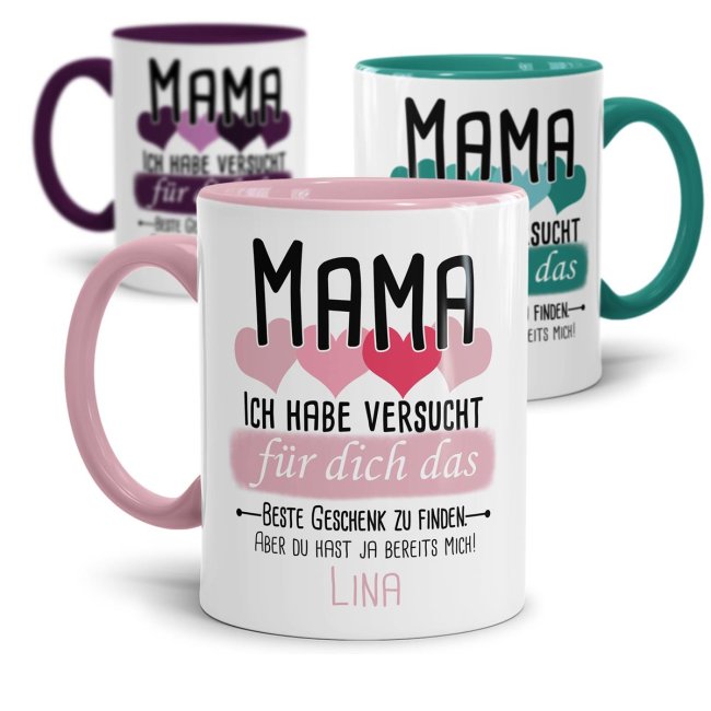 Tassendruck Tassen - Bestes Geschenk für SIE von WUNSCHNAME - Personalisiert