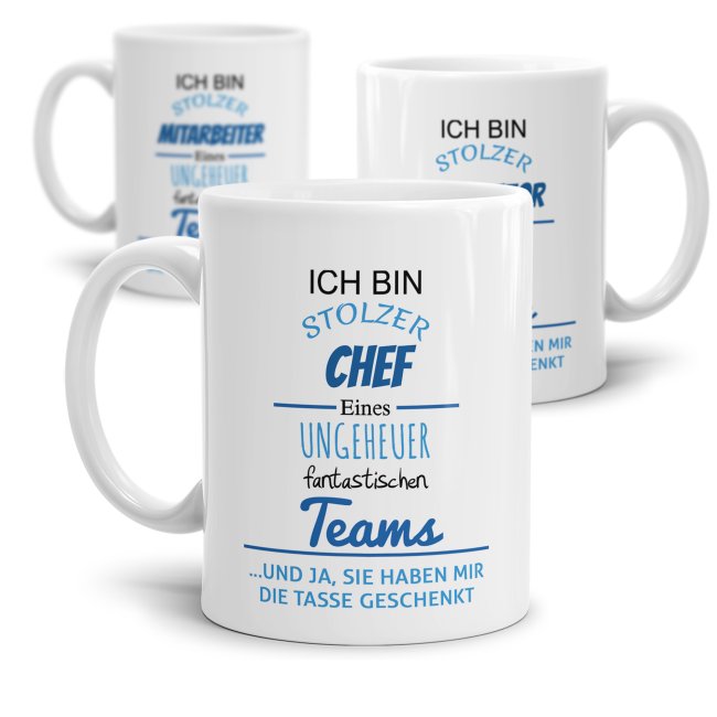 Tassendruck Tassen für Chefs - verschiedene Bezeichnungen