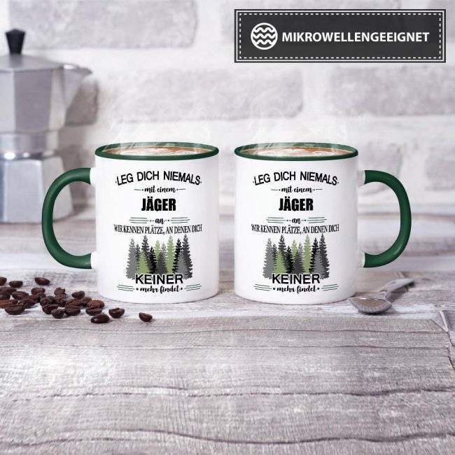 Tassendruck für Jäger und Jägerin - Leg dich niemals mit einem Jäger/einer Jägerin an Bis zu 55% Rabatt
