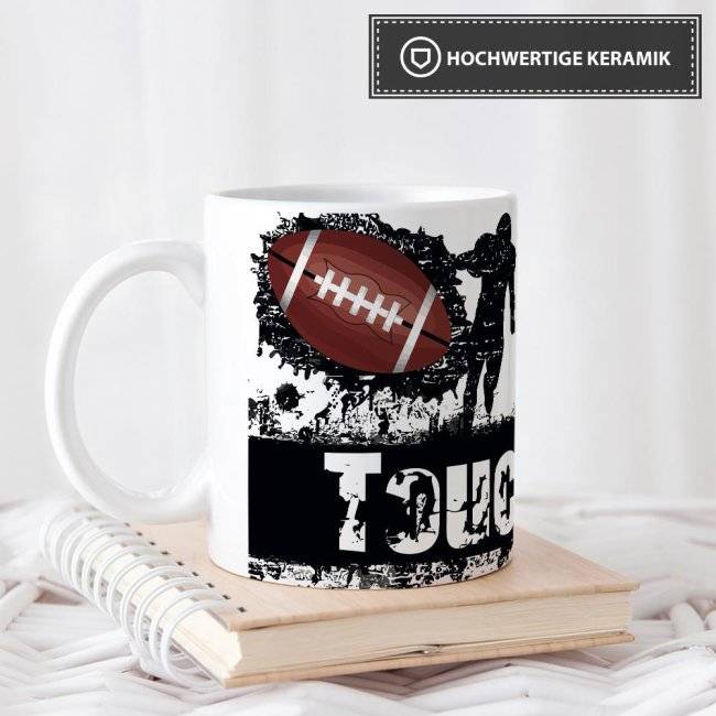 Tassendruck TouchDown weiss Kostenloser Versand international