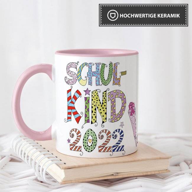 Tassendruck Tassen für Kinder zur Einschulung - Schulkind Jahreszahl Top Angebot