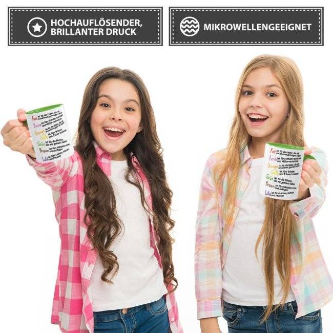 Tassendruck für Kinder mit Spruch zum Kitaabschied - Danke für die Kitazeit Neueste Mode