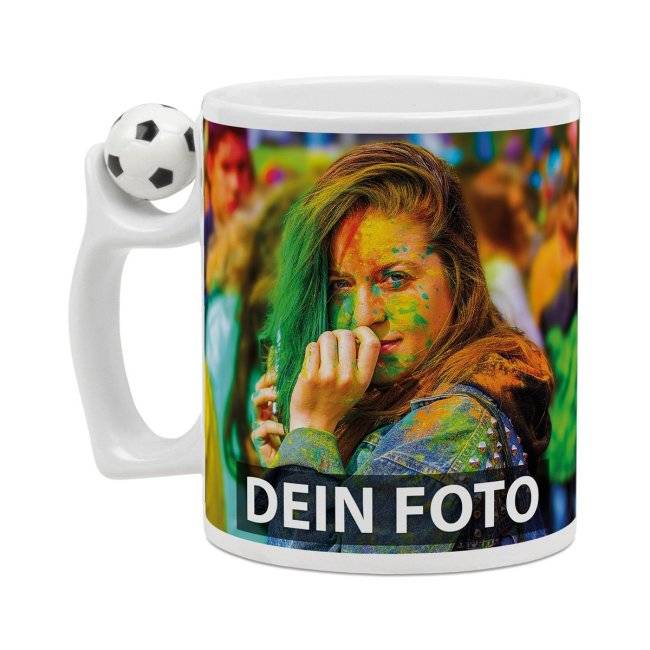 Tassendruck mit Fußball