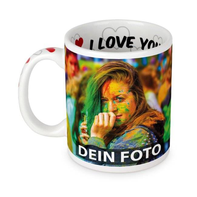 Tassendruck Fototasse I LOVE YOU