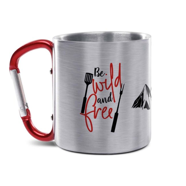 Tassendruck Karabiner - Be wild and free Riesige Ersparnisse