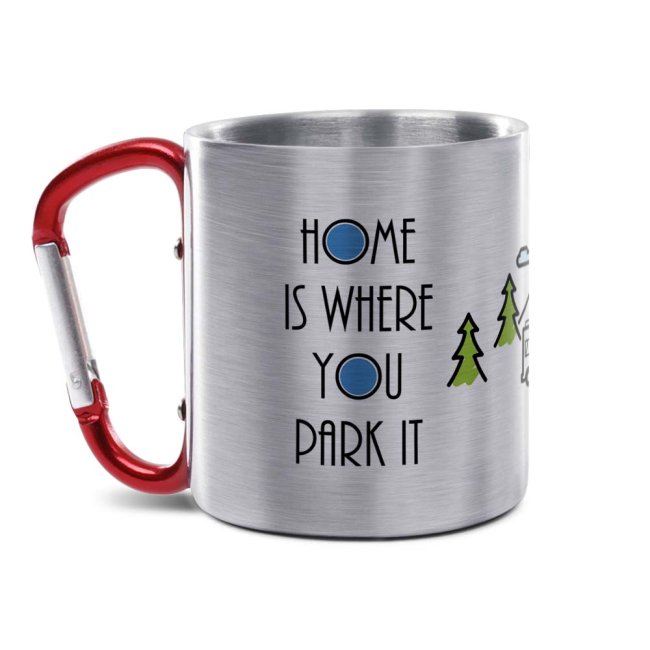 Tassendruck Karabiner - Home is where you park it Super Sparpreis