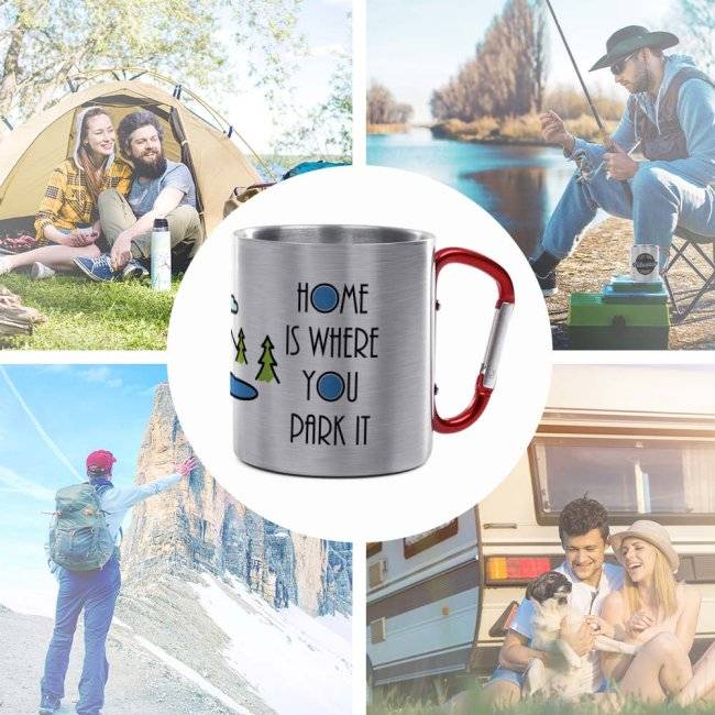 Tassendruck Karabiner - Home is where you park it Super Sparpreis