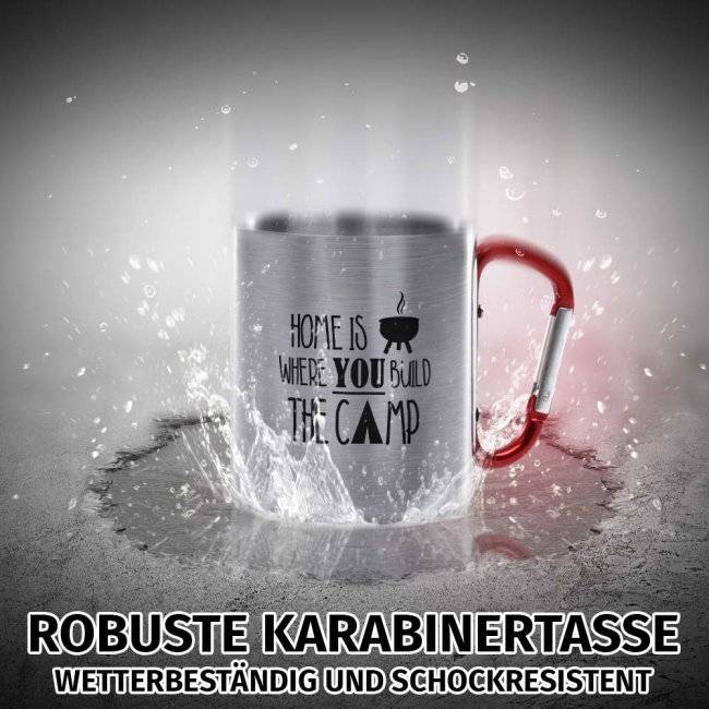Tassendruck Karabiner - Home is where you build the camp Wochenangebot