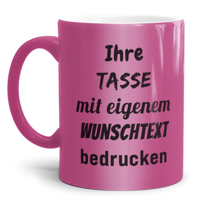 Tassendruck Fototasse rosa-metallic