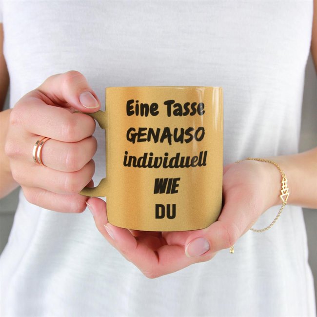 Tassendruck Fototasse gold-metallic Online