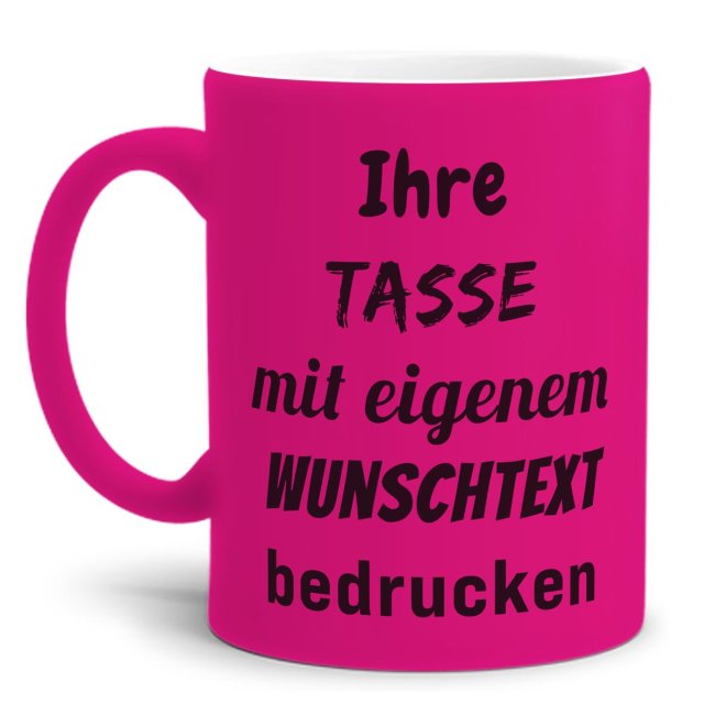 Tassendruck Fototasse NEON Pink