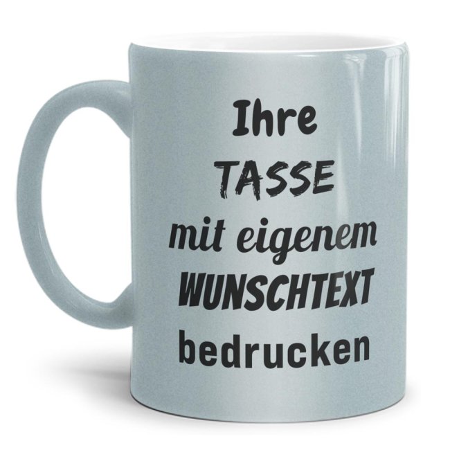 Tassendruck Fototasse silber-metallic