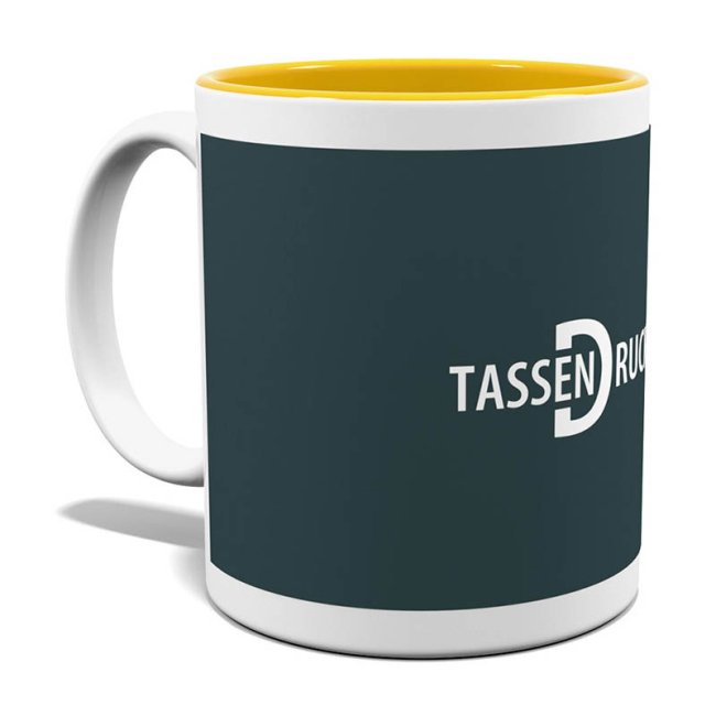 Tassendruck Fototasse innen gelb Rabatt