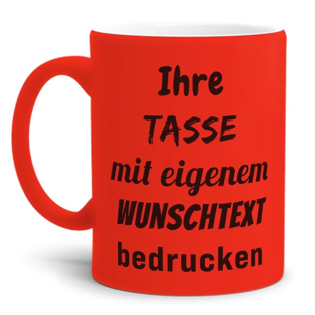 Tassendruck Fototasse NEON Orange