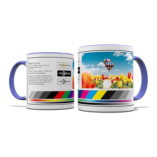 Tassendruck Fototasse Rand/Henkel Cambridge blau Preisnachlass