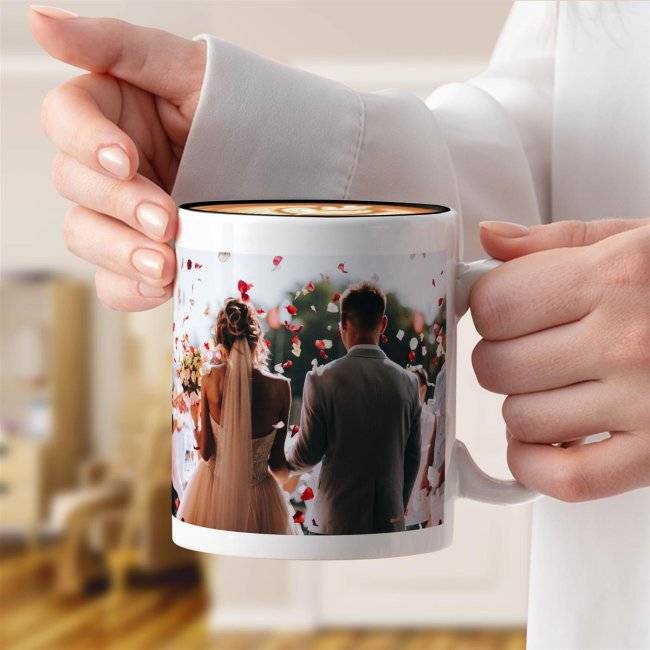 Tassendruck Fototasse innen schwarz Top Angebot
