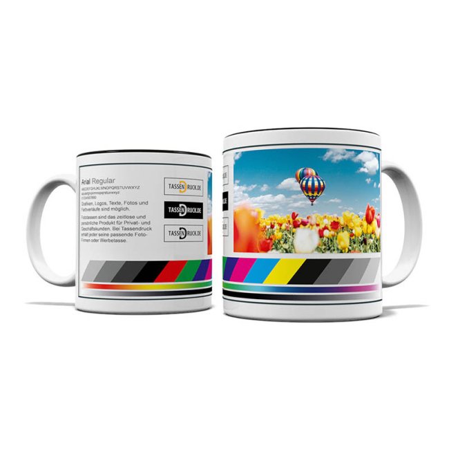 Tassendruck Fototasse innen schwarz Top Angebot