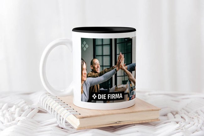 Tassendruck Fototasse innen schwarz Top Angebot