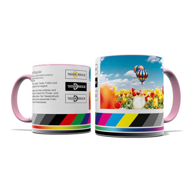 Tassendruck Panoramatasse Rand/Henkel rosa Bestseller