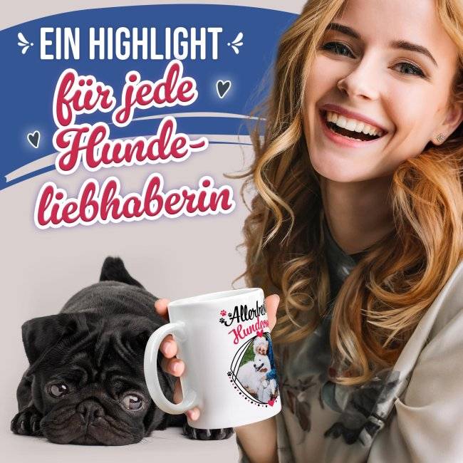 Tassendruck mit Spruch - Allerbeste Hundeoma - mit Foto gestalten Sonderangebote