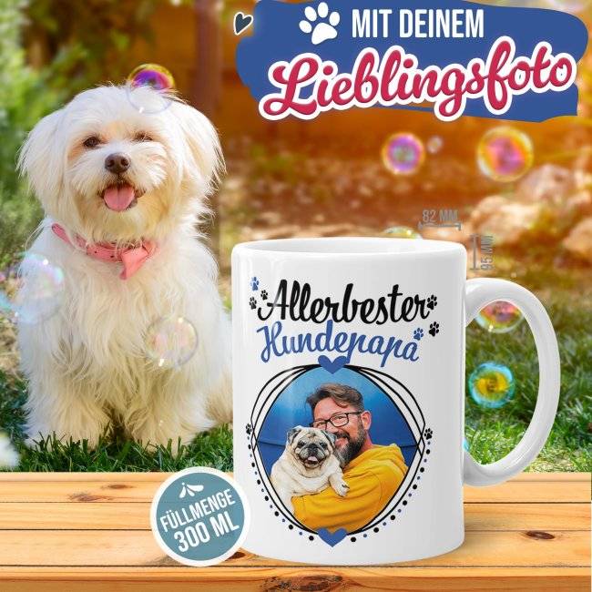 Tassendruck mit Spruch - Allerbester Hundepapa - mit Foto gestalten Riesige Ersparnisse