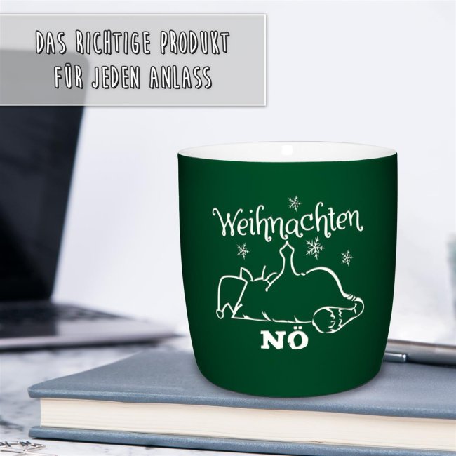 Tassendruck Gummierte - Nö-Katze zeigt Mittelfinger Weihnachten Online