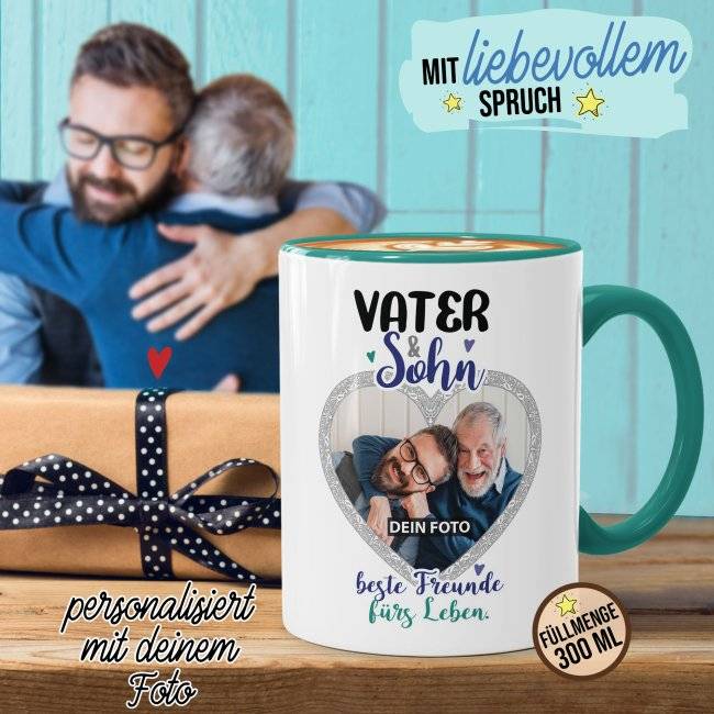 Tassendruck - Vater und Sohn - mit Foto gestalten Osterangebot