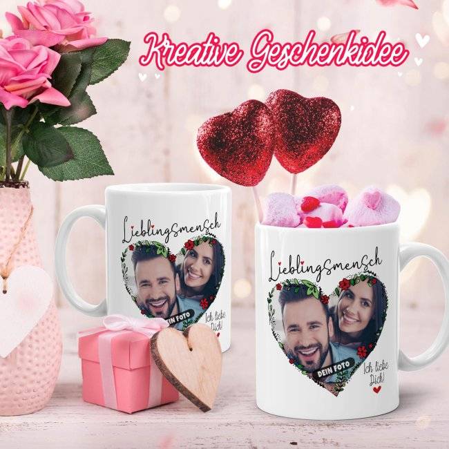 Tassendruck - Lieblingsmensch mit Foto - Ich Liebe Dich Heißer Verkauf