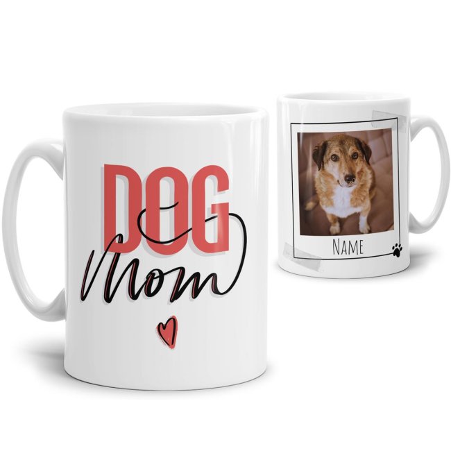 Tassendruck mit Spruch - Dogmom - mit Foto & Name