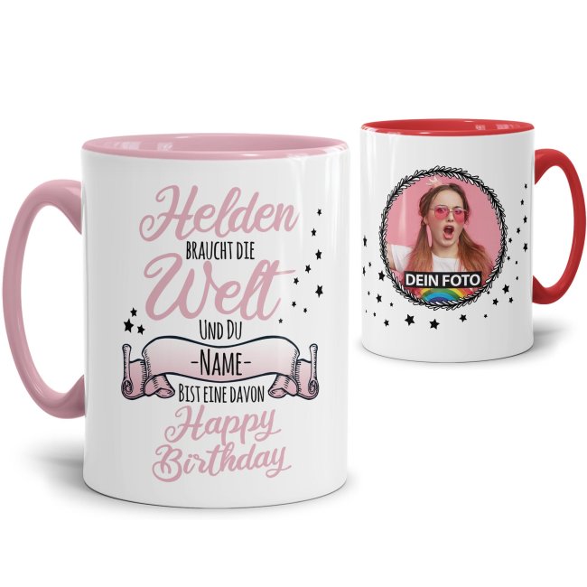 Tassendruck Geburtstagstasse für Frauen mit Foto und Name Große Rabatte