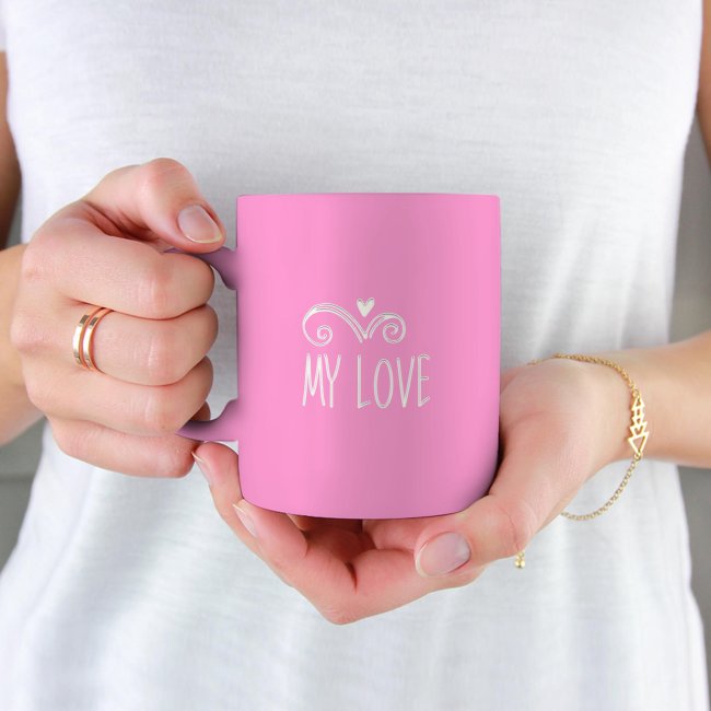 Tassendruck mit Gravur - My Love Super Sparpreis