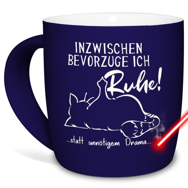 Tassendruck mit Lasergravur - Ruhe statt Drama