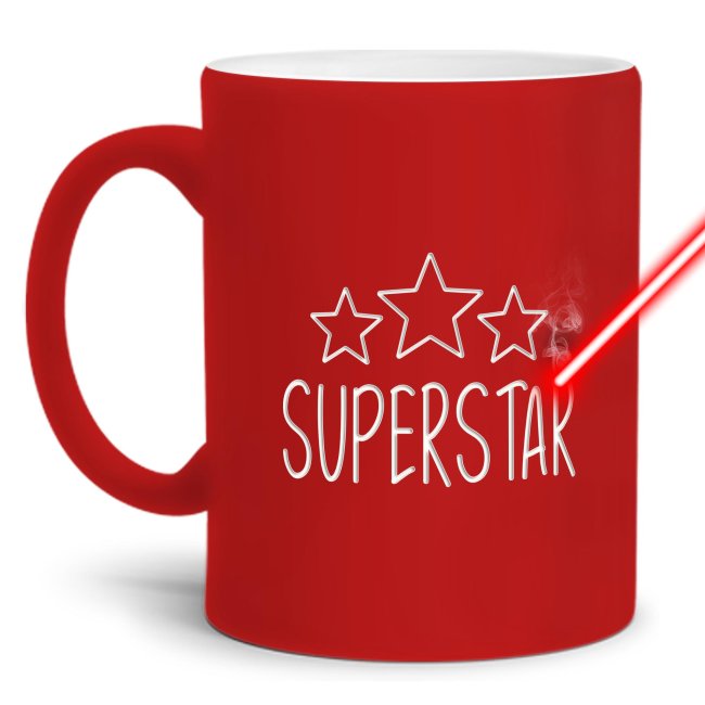 Tassendruck mit Gravur - Superstar