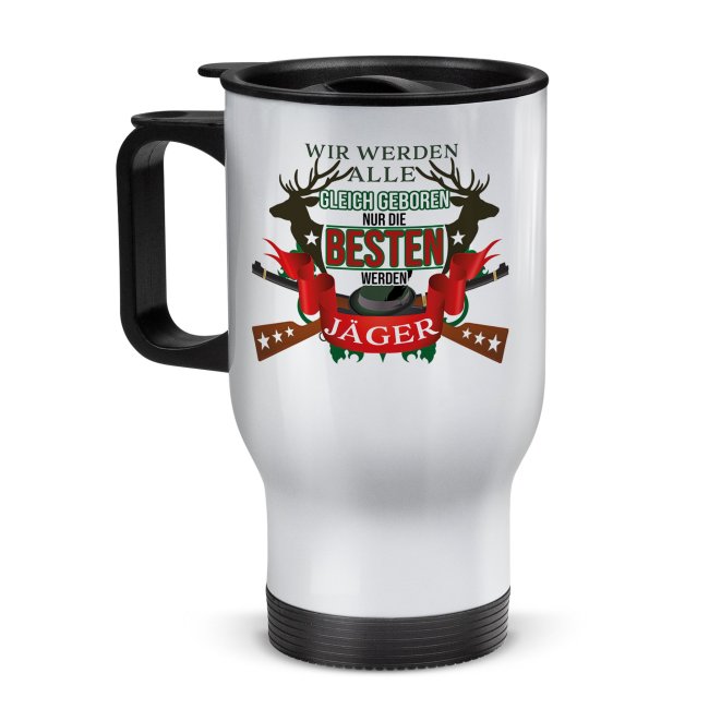 Tassendruck Edelstahl-Thermobecher - Nur die besten werden Jäger Outlet