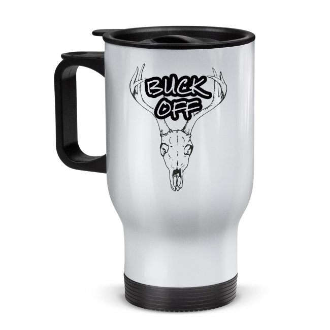 Tassendruck Edelstahl-Thermobecher für Jäger - Buck off Verkauf