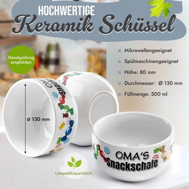 Tassendruck Müslischüssel - Omas Snackschale süß - 500 ml Top Angebot