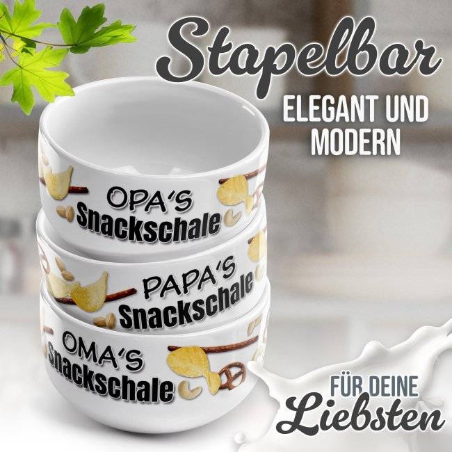 Tassendruck Müslischüssel - Opas Snackschale salzig - 500 ml Neueste Mode