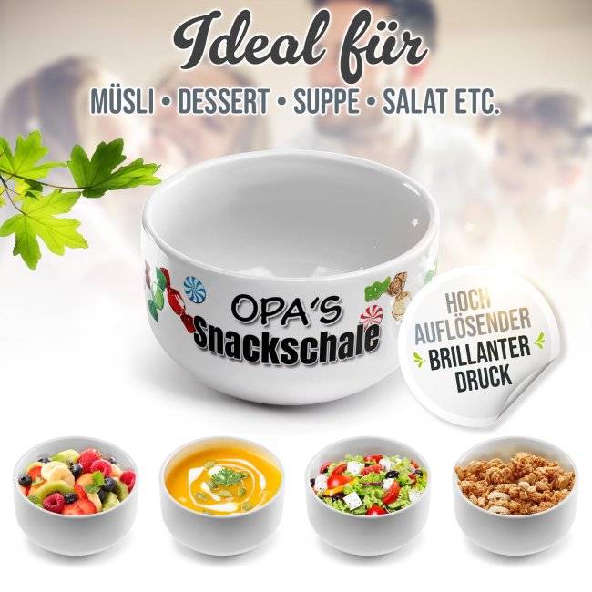 Tassendruck Müslischüssel - Opas Snackschale süß - 500 ml Online Outlet