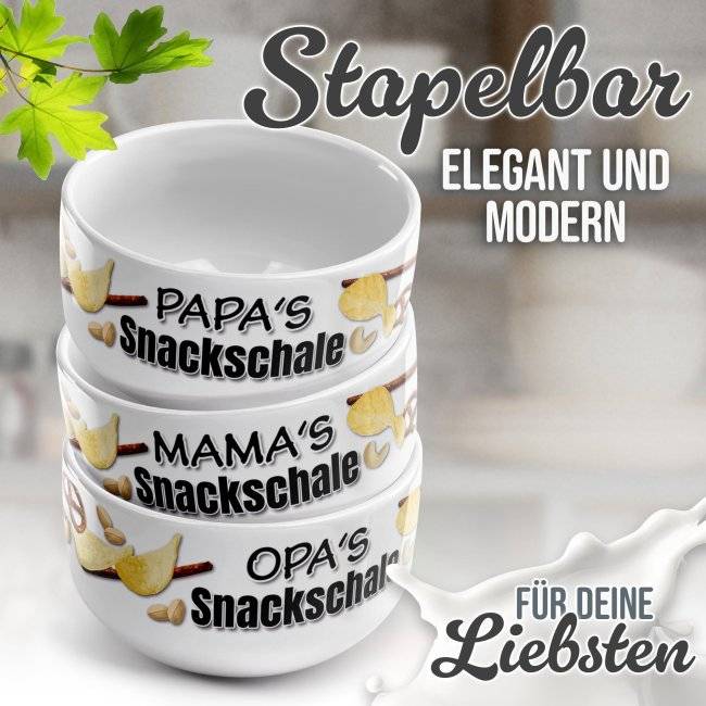 Tassendruck Müslischüssel - Papas Snackschale salzig - 500 ml Zeitlich begrenztes Angebot