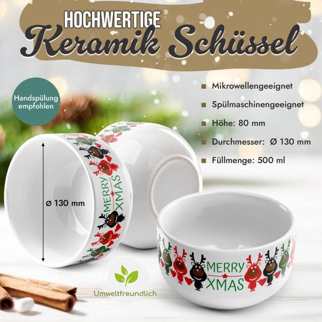 Tassendruck Müslischüssel - Merry XMAS - 500 ml Bis zu 60% Rabatt