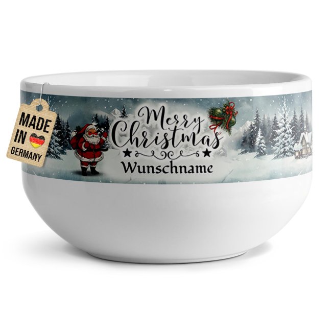 Tassendruck Müslischlüssel - Weihnachten Oldschool - mit Name - 500 ml