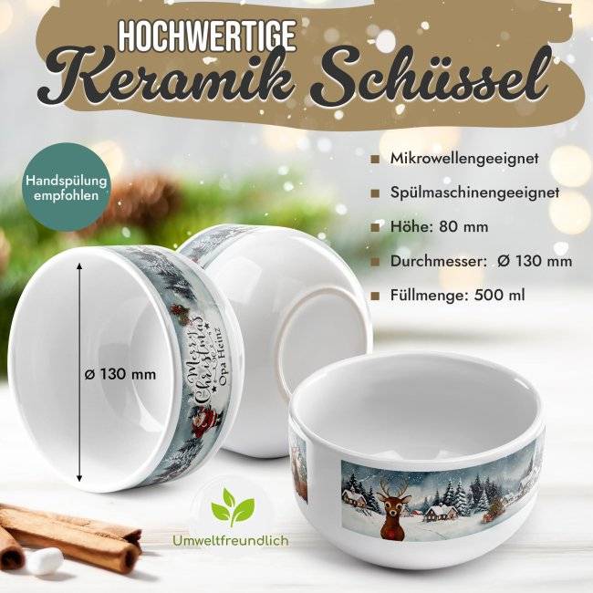 Tassendruck Müslischlüssel - Weihnachten Oldschool - mit Name - 500 ml Riesige Rabatte