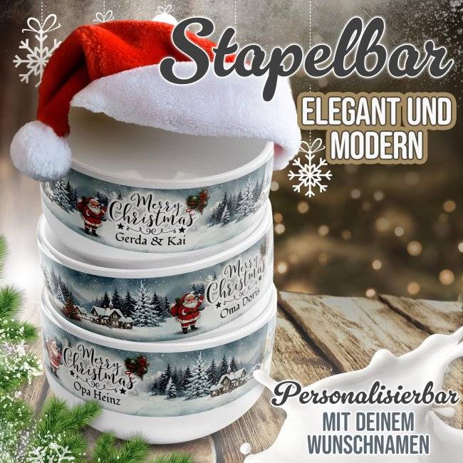 Tassendruck Müslischlüssel - Weihnachten Oldschool - mit Name - 500 ml Riesige Rabatte