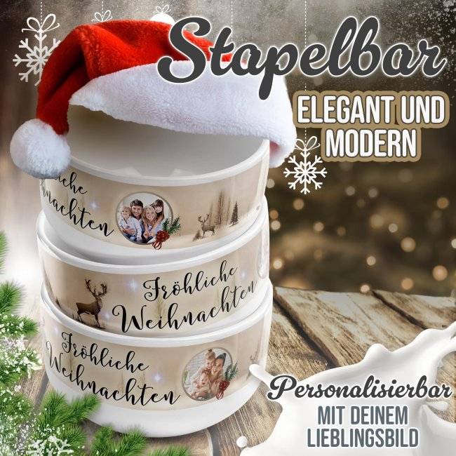 Tassendruck Müslischlüssel - Weihnachten Sepia - mit Foto - 500 ml 50% Rabatt mit kostenlosem Versand
