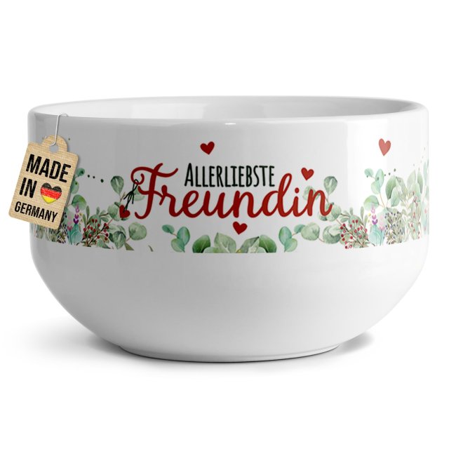 Tassendruck Müslischüssel - Allerliebste Freundin - 500 ml