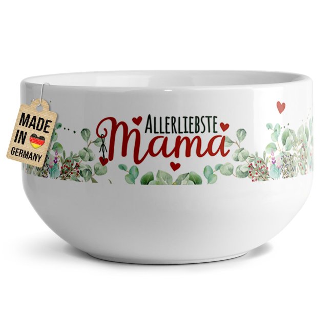 Tassendruck Müslischüssel - Allerliebste Mama - 500 ml