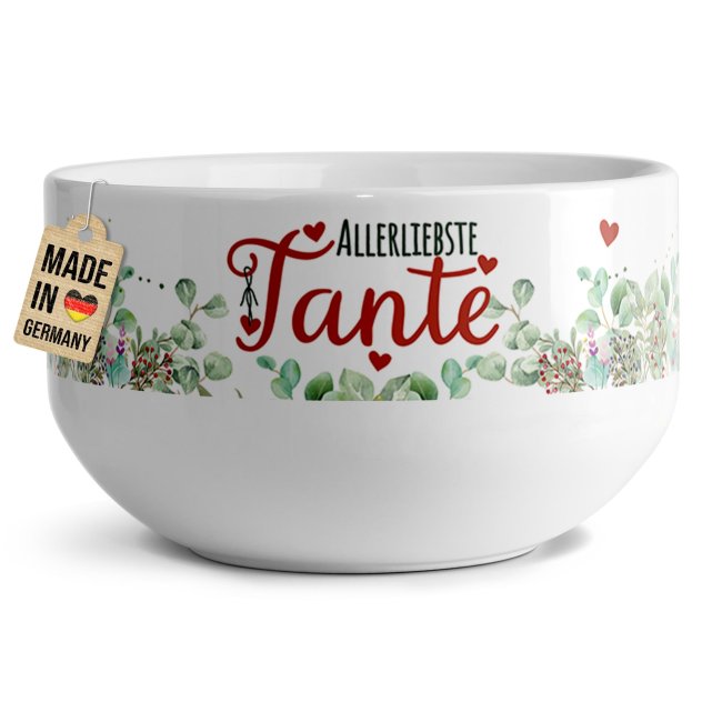 Tassendruck Müslischüssel - Allerliebste Tante - 500 ml
