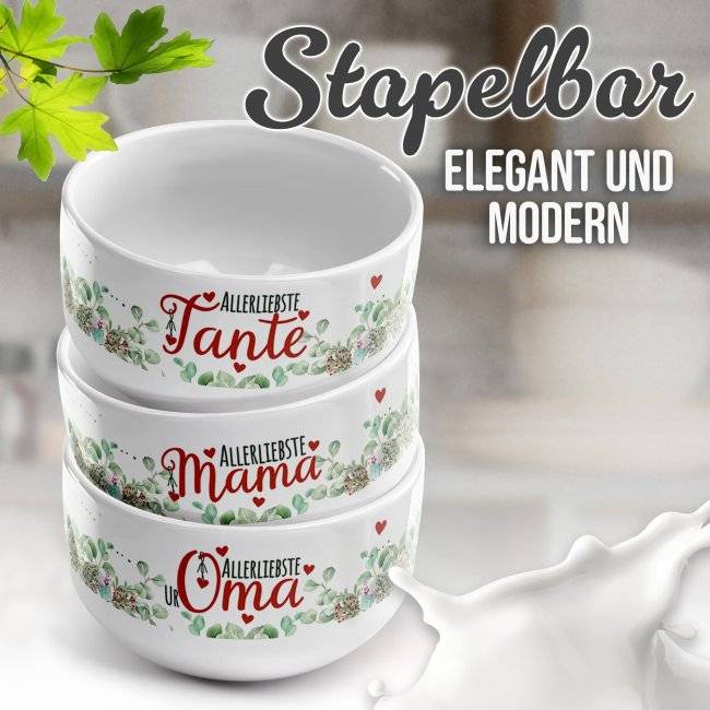Tassendruck Müslischüssel - Allerliebste Tante - 500 ml Black Friday Preise