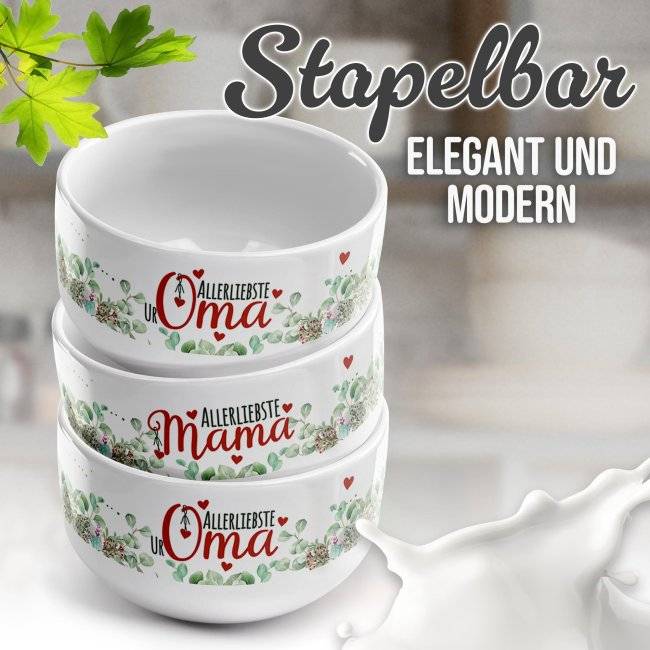 Tassendruck Müslischüssel - Allerliebste UrMama - 500 ml Im Verkauf